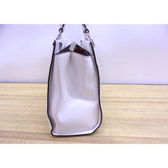 Michael Kors Medium White Signature Satchel Purse "Marilyn" - Picture 5 of 6